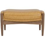 Seal Ottoman - Walnut / Cognac