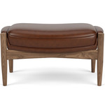 Seal Ottoman - Walnut / Dakar Brown Leather