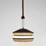 Calypso Antigua Sahara Pendant - Satin Bronze / Chocolate Silk Rope / Sahara Multi