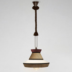 Calypso Guadaloupe Pendant - Satin Bronze / Chocolate Silk Rope / Sahara Multi