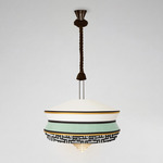 Calypso Antigua XL Pendant - Satin Bronze / Chocolate Silk Rope / Mint Multi
