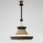 Calypso Guadaloupe Pendant - Satin Bronze / Chocolate Silk Rope / Sale E Pepe Multi