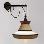 Calypso Guadaloupe Wall Light - Satin Bronze / Sahara Multi