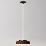 Discus Pendant - Brown / Dark Brown Leather