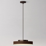 Discus Pendant - Brown / Dark Brown Leather
