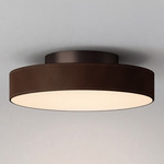 Discus Ceiling Light - Brown / Dark Brown Leather
