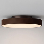 Discus Ceiling Light - Brown / Dark Brown Leather