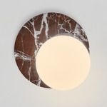 Emma Wall Sconce - Red Levanto Marble / Opal