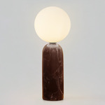 Emma Table Lamp - Red Levanto Marble / Opal