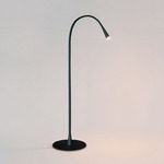 Flexiled Floor Lamp - Brown / Dark Green Leather