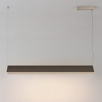 Fly Shade Linear Pendant - Champagne / Brown Cotton
