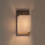 Heritage Coconette Wall Sconce - Brushed Bronze / White Linen