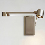 Manhattan Reading Swing Arm Wall Light - Satin Brass