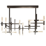 Mikado Double Pendant - Bronze / Crystal