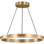 Aro Color-Select Ring Chandelier - Satin Brass