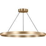 Aro Color-Select Ring Chandelier - Satin Brass