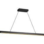 Aro Color-Select Linear Chandelier - Midnight Black