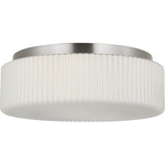 Axira Ceiling Light - Brushed Nickel / Etched Ribbed Glass