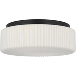 Axira Ceiling Light - Midnight Black / Etched Ribbed Glass