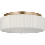 Axira Ceiling Light - Satin Brass / Etched Ribbed Glass