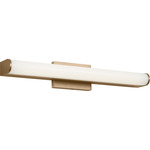 Cavitt Color-Select Bathroom Vanity Light - Satin Brass / White