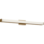 Cavitt Color-Select Bathroom Vanity Light - Satin Brass / White