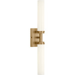 Coles Color-Select Bathroom Vanity Light - Satin Brass / White Acrylic