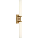 Coles Color-Select Bathroom Vanity Light - Satin Brass / White Acrylic