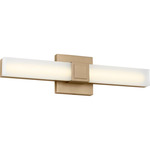Fentress Color-Select Bathroom Vanity Light - Satin Brass / White Acrylic