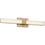 Fentress Color-Select Bathroom Vanity Light - Satin Brass / White Acrylic