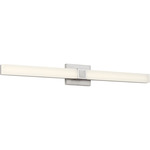 Fentress Color-Select Bathroom Vanity Light - Brushed Nickel / White Acrylic