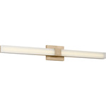 Fentress Color-Select Bathroom Vanity Light - Satin Brass / White Acrylic