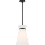 Fynn Pendant - Midnight Black / White Linen
