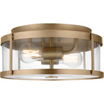 Lumra Ceiling Light - Satin Brass / Clear