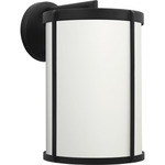 Luning Outdoor Wall Sconce - Textured Black / White Aluminum