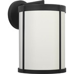 Luning Outdoor Wall Sconce - Textured Black / White Aluminum