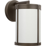 Luning Outdoor Wall Sconce - Antique Bronze / White Aluminum