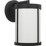 Luning Outdoor Wall Sconce - Textured Black / White Aluminum