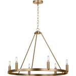 Mirla Ring Chandelier - Satin Brass