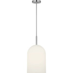 Neblina Pendant - Brushed Nickel / Etched White
