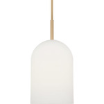 Neblina Pendant - Satin Brass / Etched White