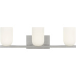 Neblina Bathroom Vanity Light - Brushed Nickel / Etched White