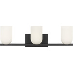 Neblina Bathroom Vanity Light - Midnight Black / Etched White
