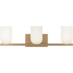 Neblina Bathroom Vanity Light - Satin Brass / Etched White