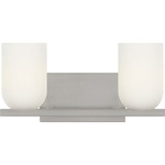 Neblina Bathroom Vanity Light - Brushed Nickel / Etched White