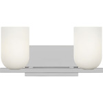 Neblina Bathroom Vanity Light - Chrome / Etched White