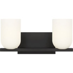 Neblina Bathroom Vanity Light - Midnight Black / Etched White