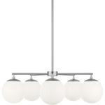 Nube Chandelier - Brushed Nickel / Milk