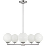 Nube Chandelier - Brushed Nickel / Milk