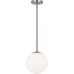 Nube Pendant - Brushed Nickel / Milk